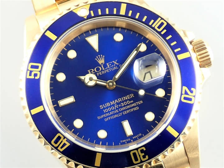 ロレックス サブマリーナー Ref.16618 ブルー文字盤 中古 submariner-347