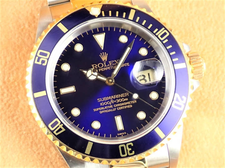 ロレックス サブマリーナー Ref.16613 ブルー文字盤 中古 submariner-359