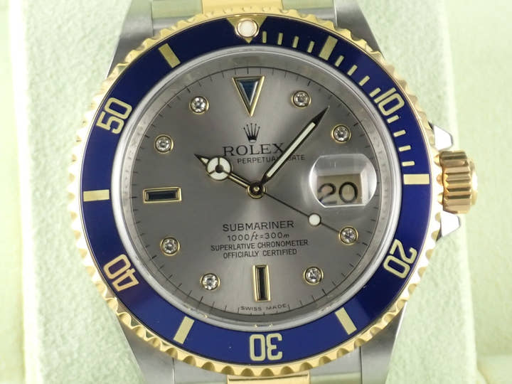ロレックス サブマリーナー Ref.16613SG グレー文字盤 中古 submariner-367