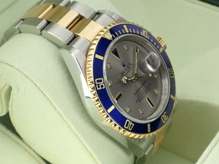 ロレックス サブマリーナー Ref.16613SG グレー文字盤 中古 submariner-367