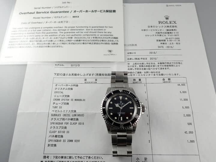 ロレックス サブマリーナー Ref.5513 ブラック文字盤 中古 submariner-397
