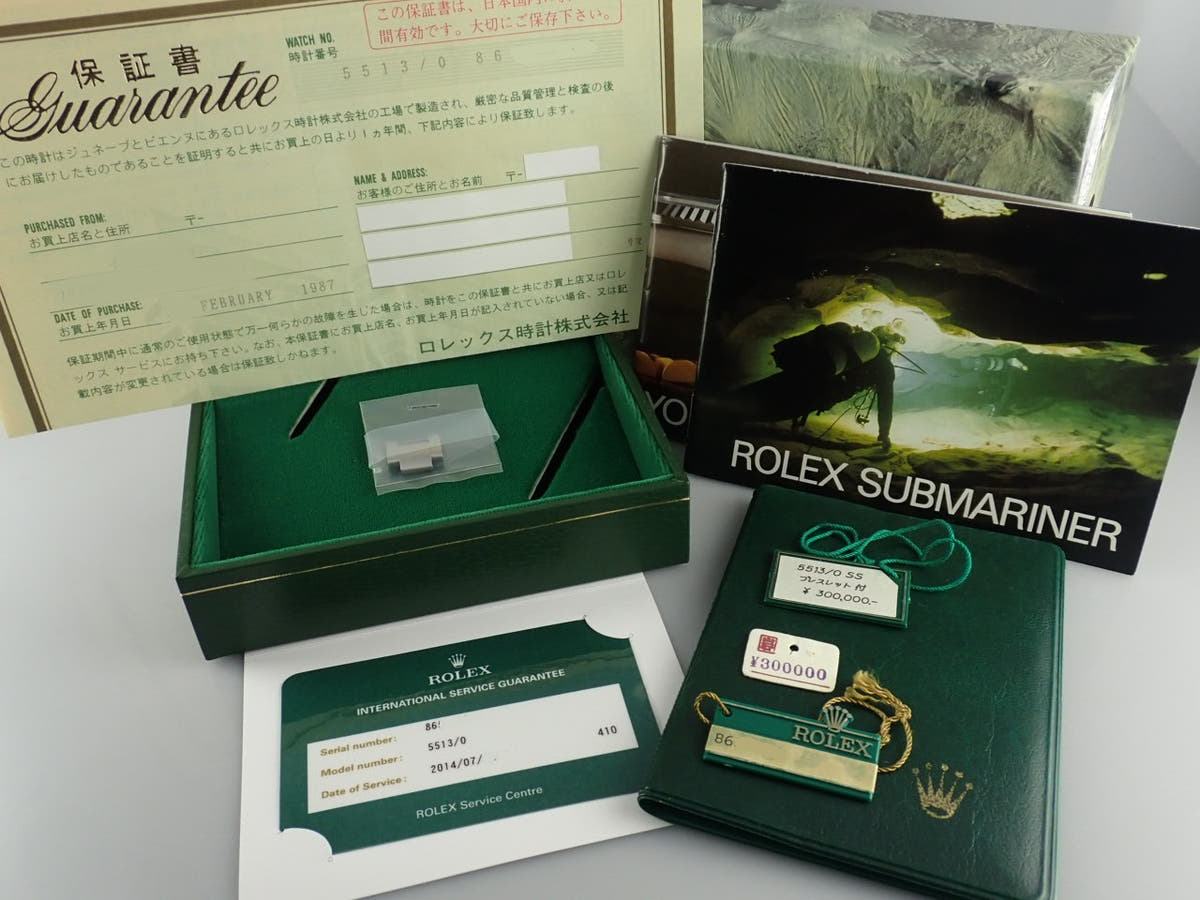 ロレックス サブマリーナー Ref.5513 ブラック文字盤 中古 submariner-452