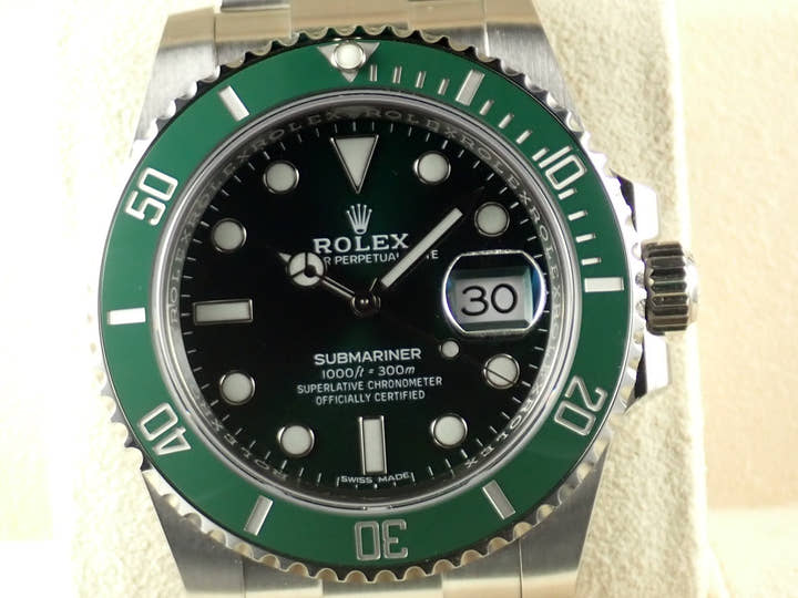 ロレックス サブマリーナー Ref.116610LV グリーン文字盤 未使用 submariner-459
