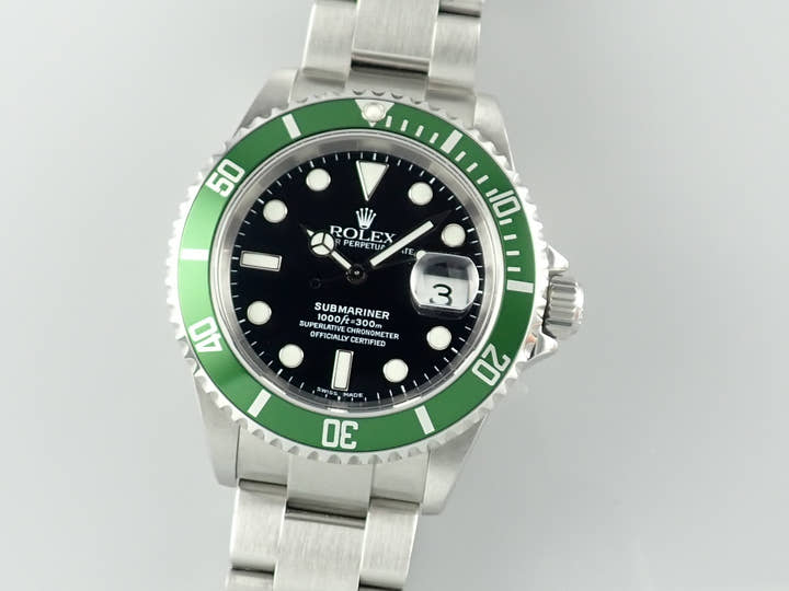 ロレックス サブマリーナー デイト Ref.16610LV ステンレススチール ブラック文字盤