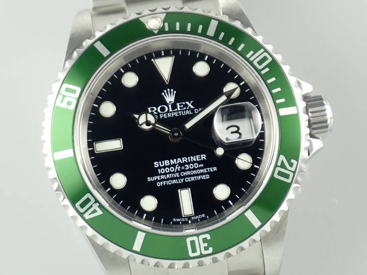 ロレックス サブマリーナー デイト Ref.16610LV ステンレススチール ブラック文字盤