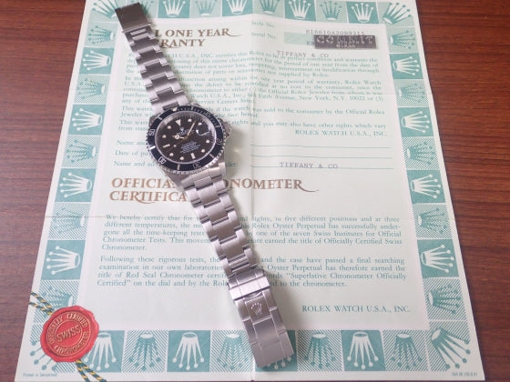 Rolex Submariner Date TIFFANY&amp;Co. E serial Ref.16610