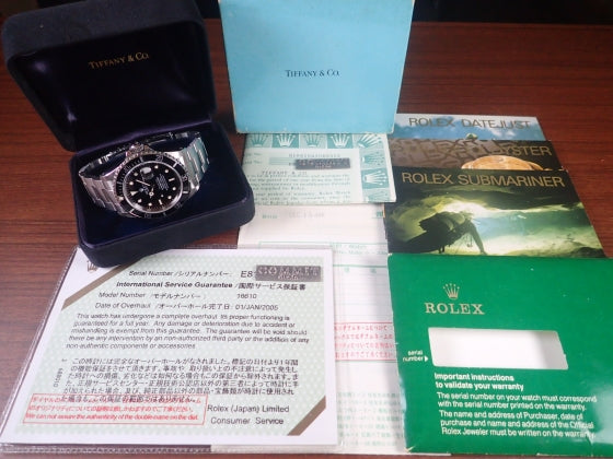 Rolex Submariner Date TIFFANY&amp;Co. E serial Ref.16610