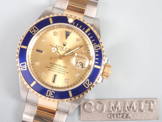 Rolex Submariner combination 3P sapphire &amp; 8P diamond A series Ref.16613