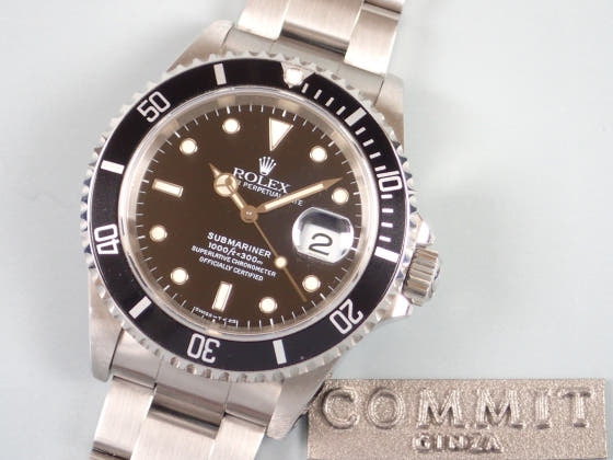 ロレックス サブマリーナー Ref.16610 ブラック文字盤 中古 submariner-55