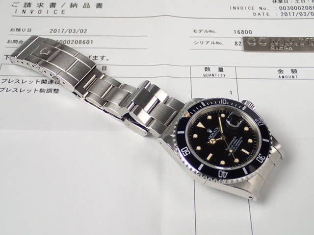 ロレックス サブマリーナー Ref.16800 ブラック文字盤 中古 submariner-69