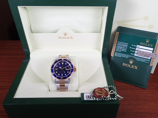 Rolex Submariner combination model blue sub Z serial number Ref.16613