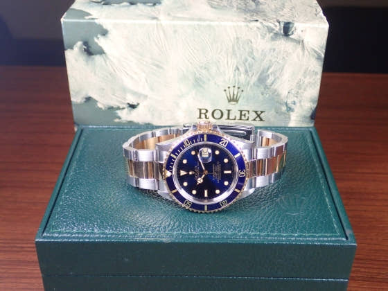 ロレックス サブマリーナー Ref.16803 ブルー文字盤 中古 submariner-8