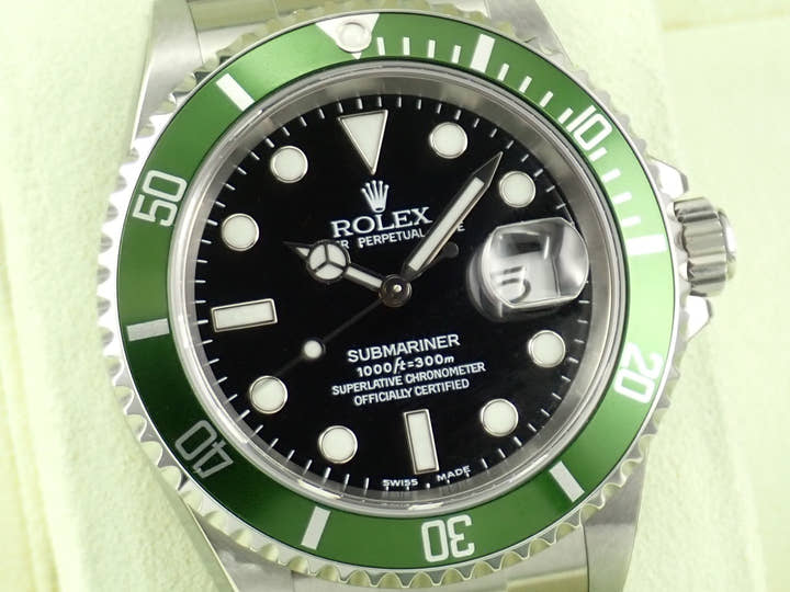 ロレックス サブマリーナー デイト Ref.16610LV ステンレススチール ブラック文字盤