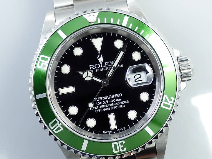 ロレックス サブマリーナー デイト Ref.16610LV ステンレススチール ブラック文字盤