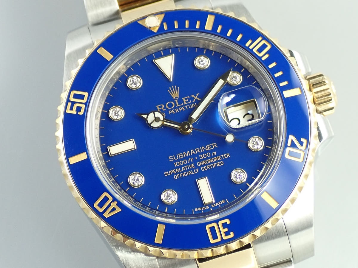 ロレックス サブマリーナー デイト Ref.116613GLB ブルー×8P文字盤 中古 2TYU9YZW