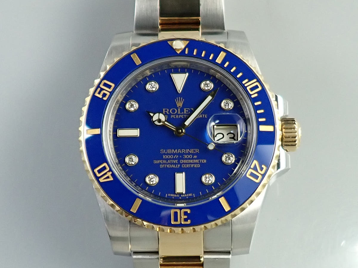 ロレックス サブマリーナー デイト Ref.116613GLB ブルー×8P文字盤 中古 2TYU9YZW
