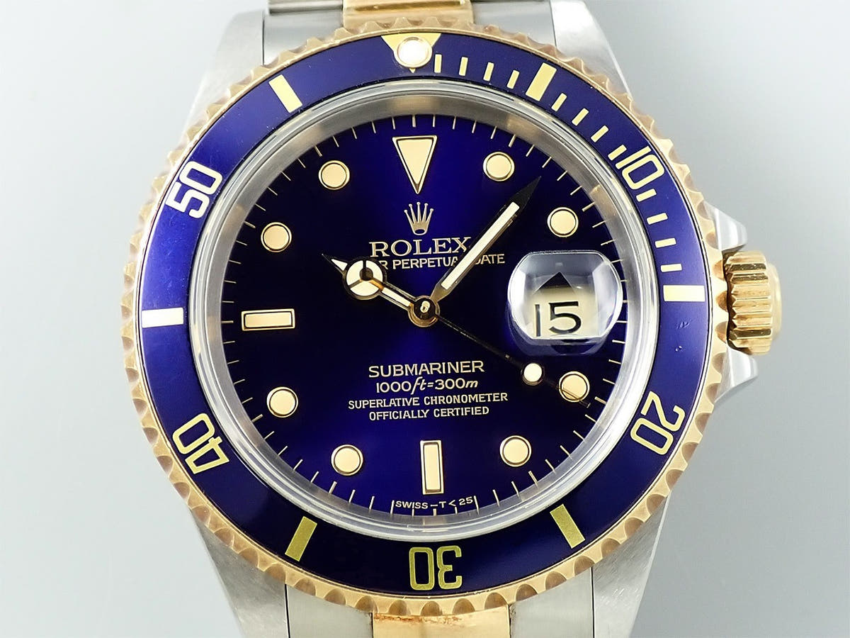 ロレックス サブマリーナー デイト Ref.16613 ブルー文字盤 中古 KR712MK2