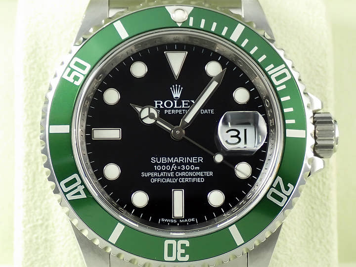 ロレックス サブマリーナー デイト Ref.16610LV ステンレススチール ブラック文字盤