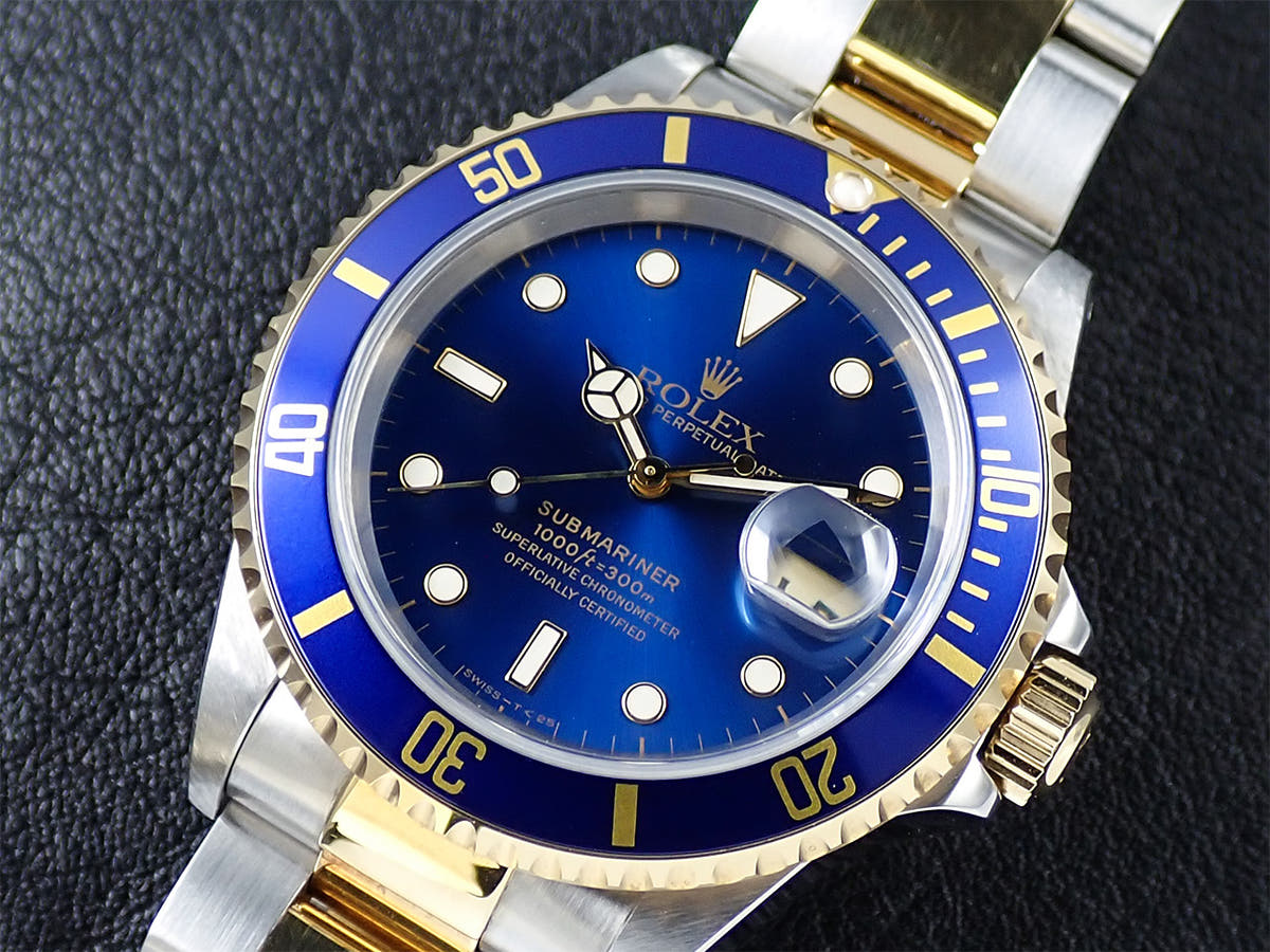 ロレックス サブマリーナー デイト Ref.16613 ブルー文字盤 中古 R254FYCZ