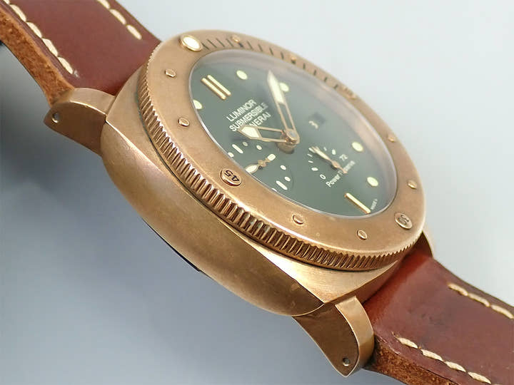 Panerai Submersible 1950 3 Days Power Reserve Bronzo Ref.PAM00507 Green Dial Used JCRJC795