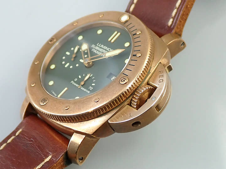 Panerai Submersible 1950 3 Days Power Reserve Bronzo Ref.PAM00507 Green Dial Used JCRJC795