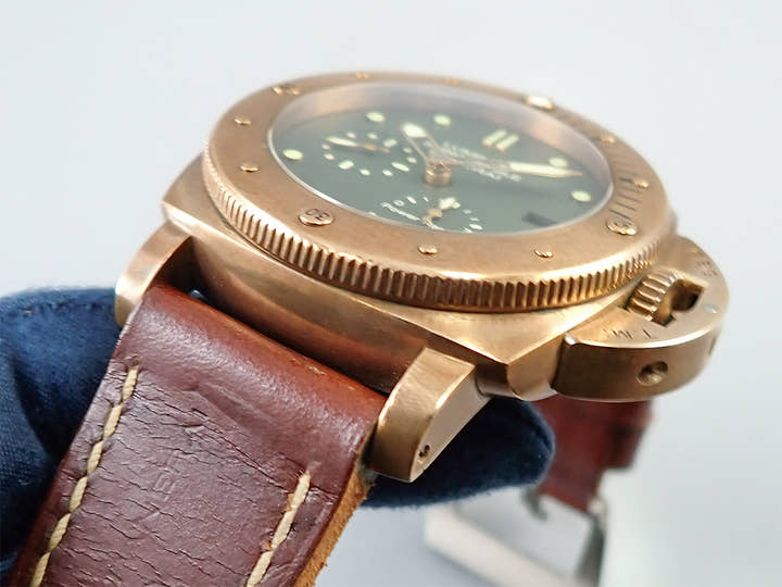 Panerai Submersible 1950 3 Days Power Reserve Bronzo Ref.PAM00507 Green Dial Used JCRJC795