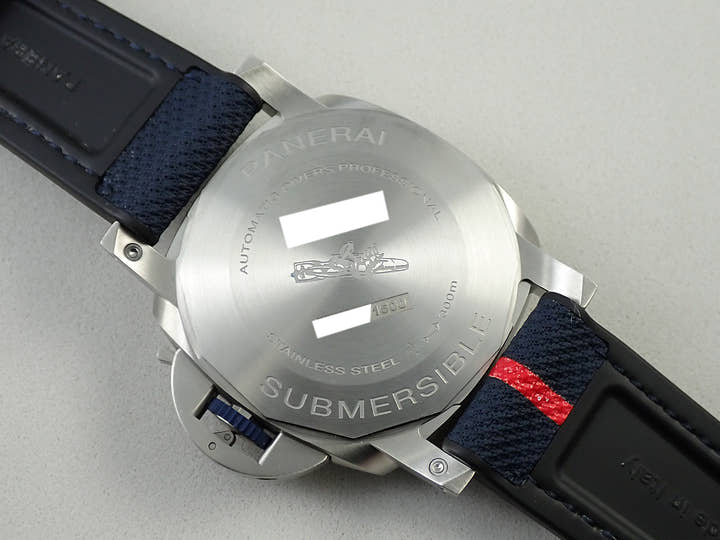 パネライ サブマーシブル クアランタクアトロ ルナロッサ Ref.PAM01391 ブルー文字盤 美品 5ASCWYLZ