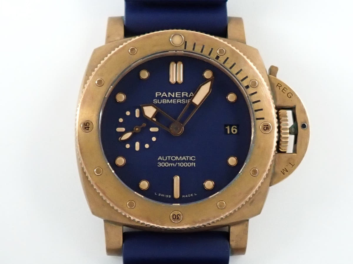 パネライ サブマーシブル ブロンゾ ブルー アビッソ Ref.PAM01074 ブルー文字盤 中古 30HLKUUJ