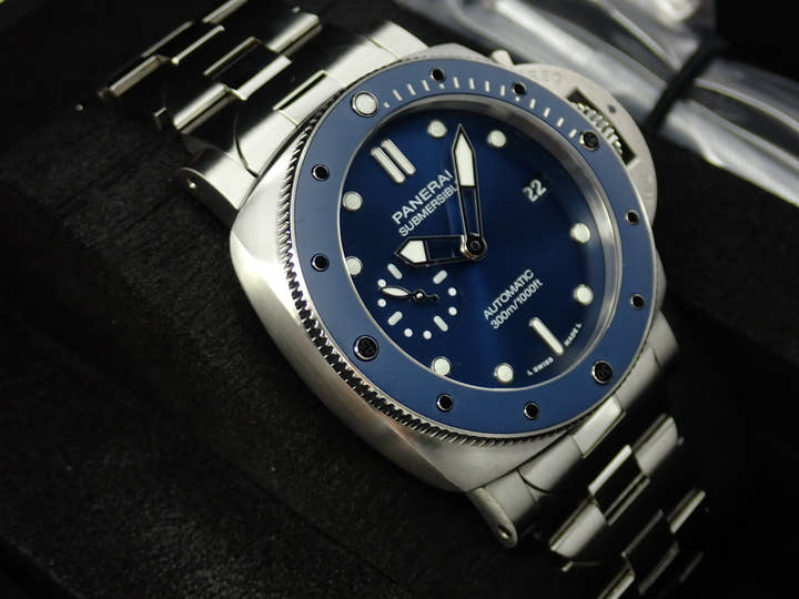 パネライ サブマーシブル Ref.PAM01068 ブルー文字盤 未使用 submersible-7