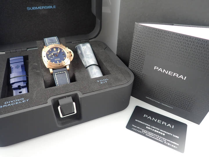 Panerai Submersible Bronzo Blue Abisso Ref.PAM01074 Blue Dial Unused 27NJ6AL3