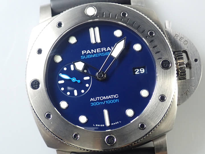 パネライ ルミノール1950 サブマーシブル BMG-TECH 3DAYS オートマティック Ref.PAM00692 ブルー文字盤 中古 532T03ZL