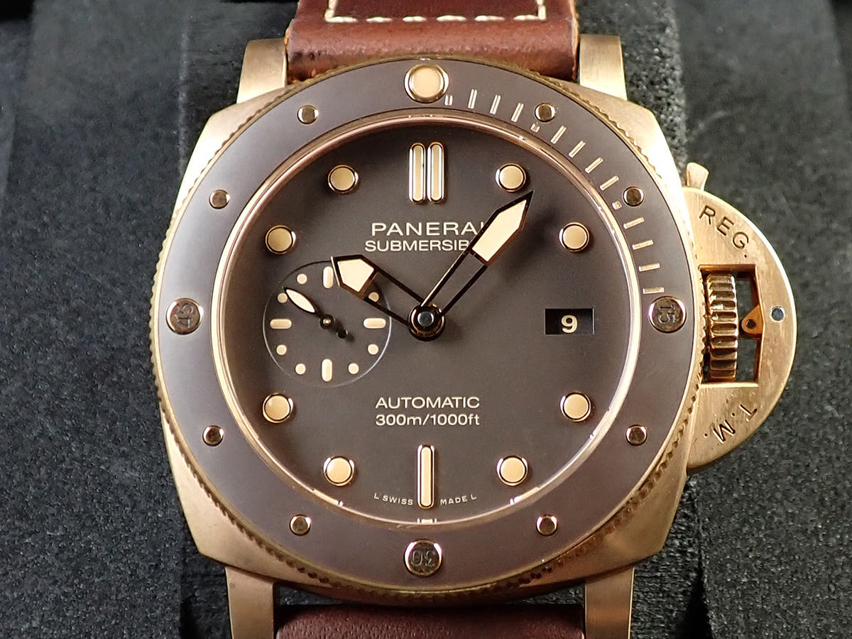 パネライ サブマーシブル ブロンゾ Ref.PAM00968 ブラウン文字盤 美品 8WKXHRFF