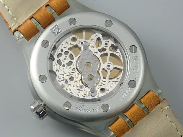 スウォッチ ディアファン・ワン Ref.SVAK1001 スケルトン文字盤 中古 swatch