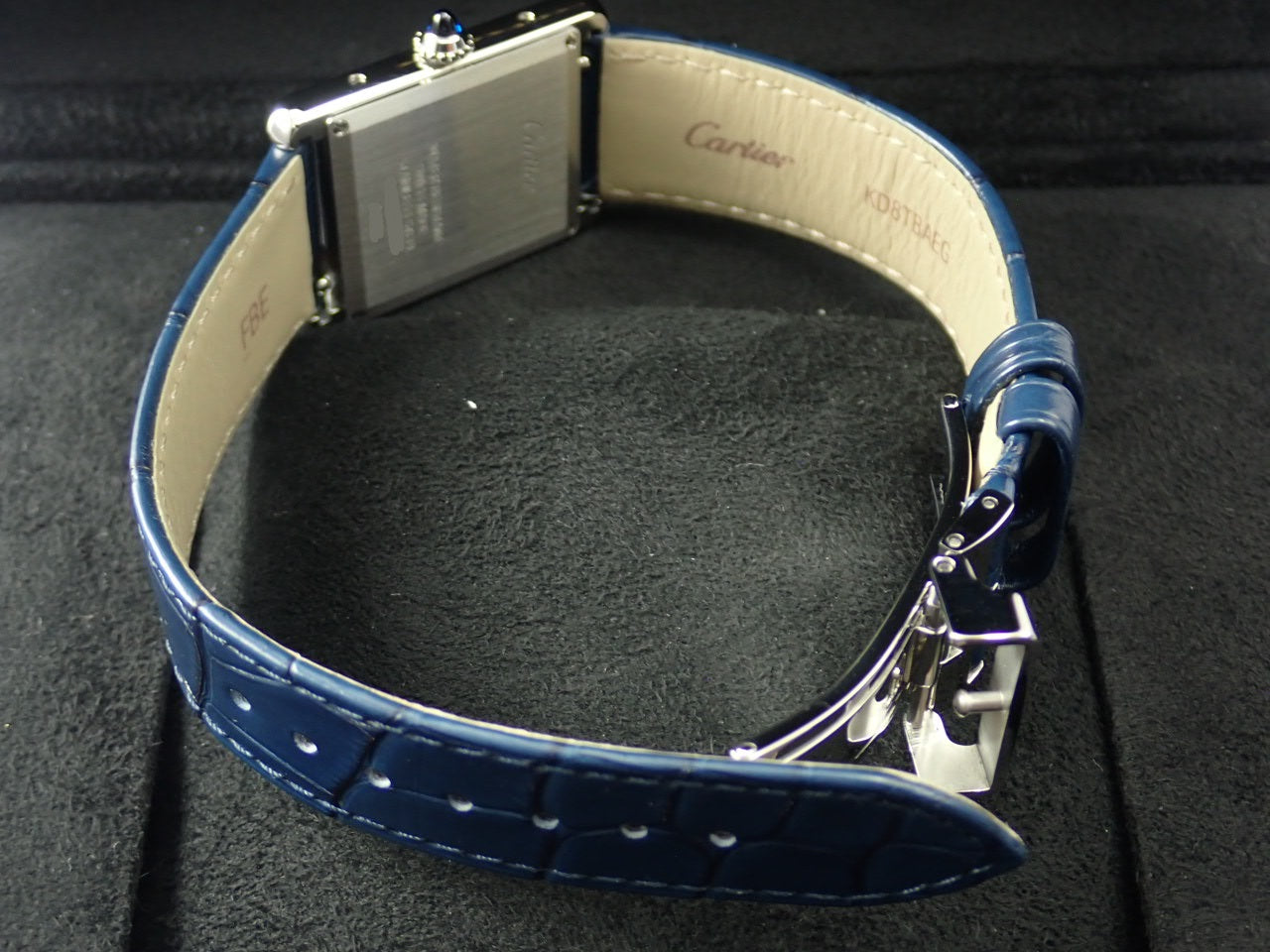 Cartier Tank Must LM SS Blue Dial &lt;Warranty Box and Others&gt;