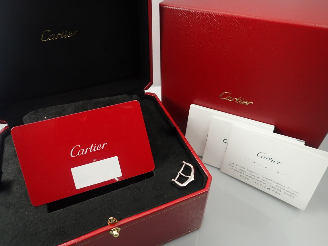 Cartier Tank Must LM SS Blue Dial &lt;Warranty Box and Others&gt;