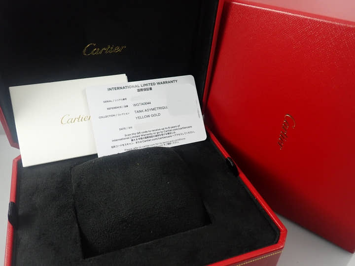 カルティエ タンク アシメトリック ウォッチ Ref.WGTA0044 シャンパン文字盤 美品 XMLG0893