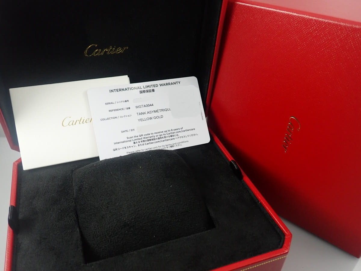 カルティエ タンク アシメトリック ウォッチ Ref.WGTA0044 シャンパン文字盤 美品 XMLG0893