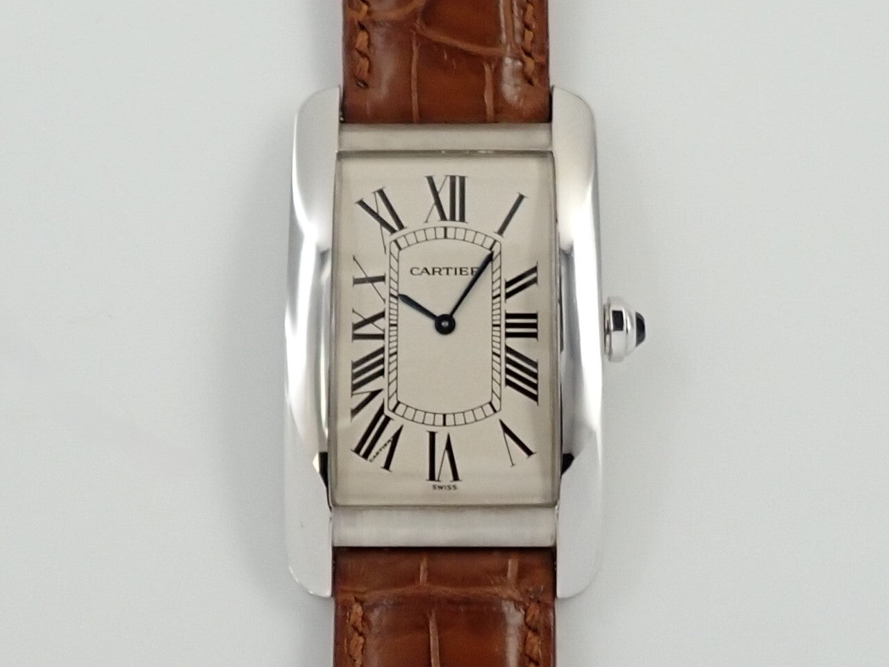 Cartier Tank Americaine LM Ref.W2601356 18KWG Silver Dial