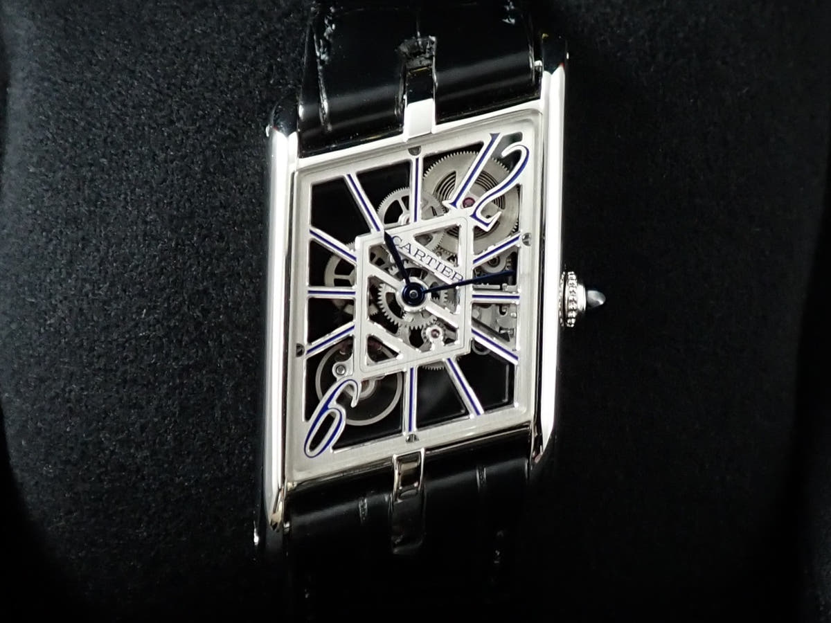 カルティエ タンク アシメトリック ウォッチ Ref.WHTA0012 スケルトン文字盤 美品 X5YF4275