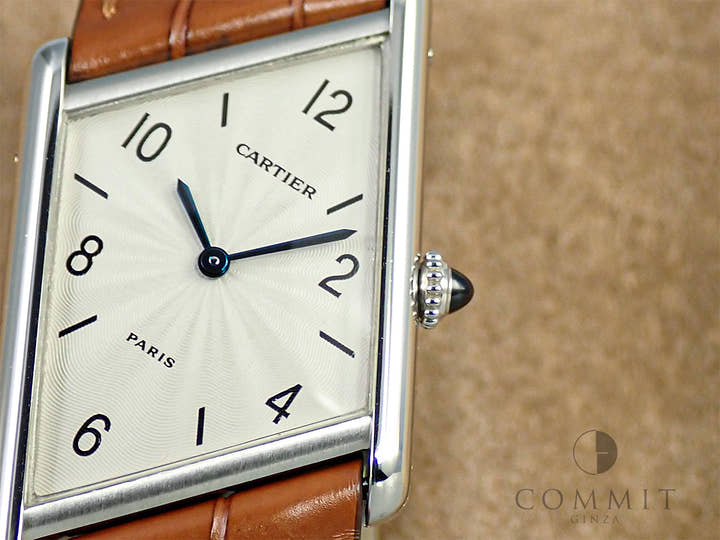 カルティエ タンク アシメトリック ウォッチ Ref.- シルバー文字盤 中古 W5Y4PS77