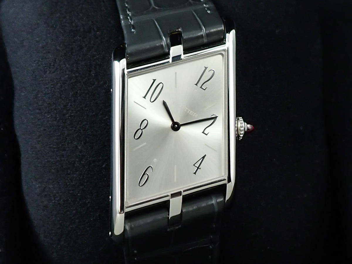 カルティエ タンク アシメトリック Ref.WGTA0042 シルバー文字盤 極美品 J753SHAH