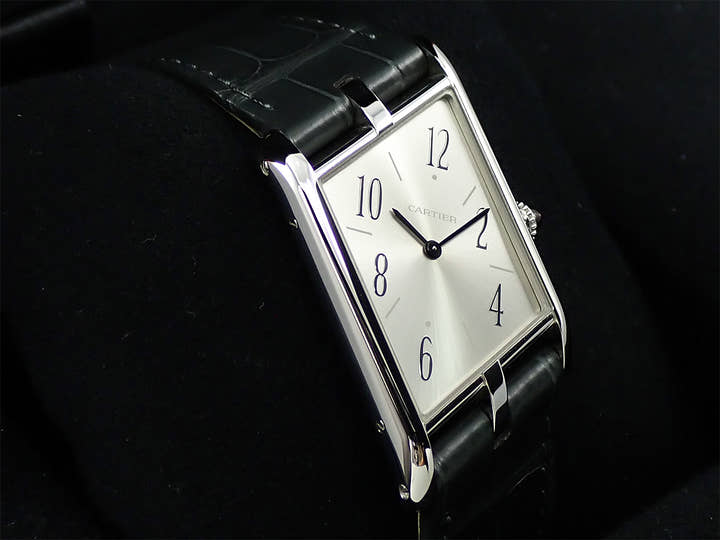 Cartier Tank Asymmetric Ref.WGTA0042 Silver Dial Excellent Condition J753SHAH