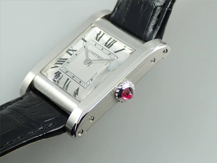 カルティエ タンク ノルマル Ref.WGTA0109 シルバー文字盤 美品 67W7FTSX