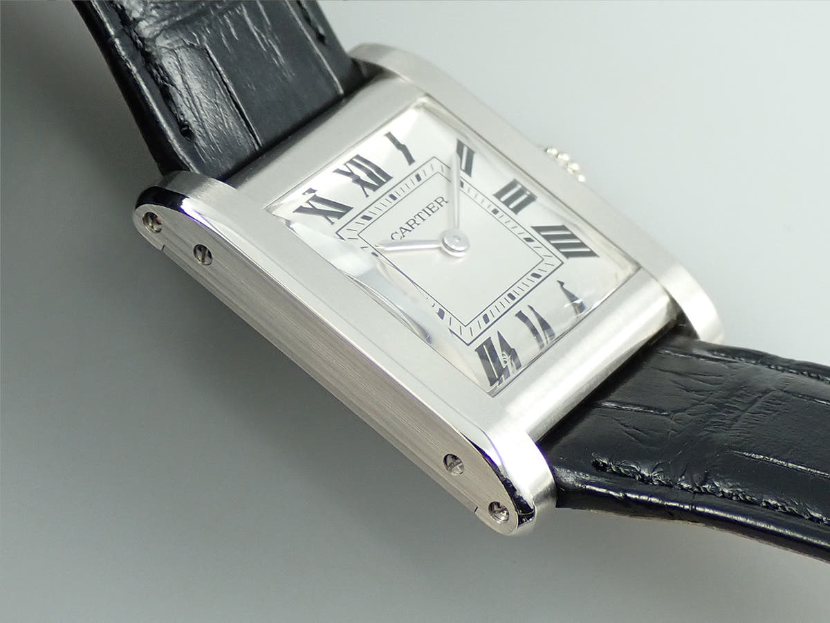 カルティエ タンク ノルマル Ref.WGTA0109 シルバー文字盤 美品 67W7FTSX
