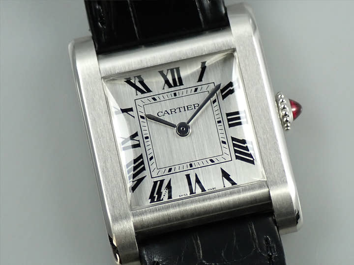 カルティエ タンク ノルマル Ref.WGTA0109 シルバー文字盤 美品 67W7FTSX