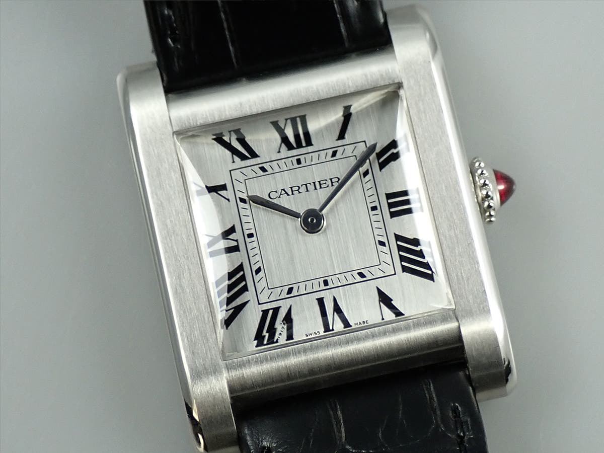 カルティエ タンク ノルマル Ref.WGTA0109 シルバー文字盤 美品 67W7FTSX