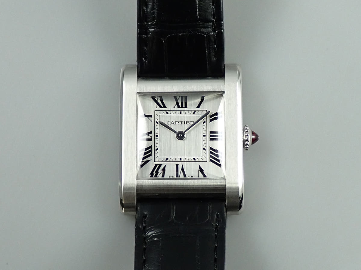 カルティエ タンク ノルマル Ref.WGTA0109 シルバー文字盤 美品 67W7FTSX