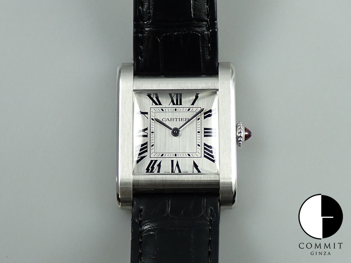 カルティエ タンク ノルマル Ref.WGTA0109 シルバー文字盤 美品 67W7FTSX