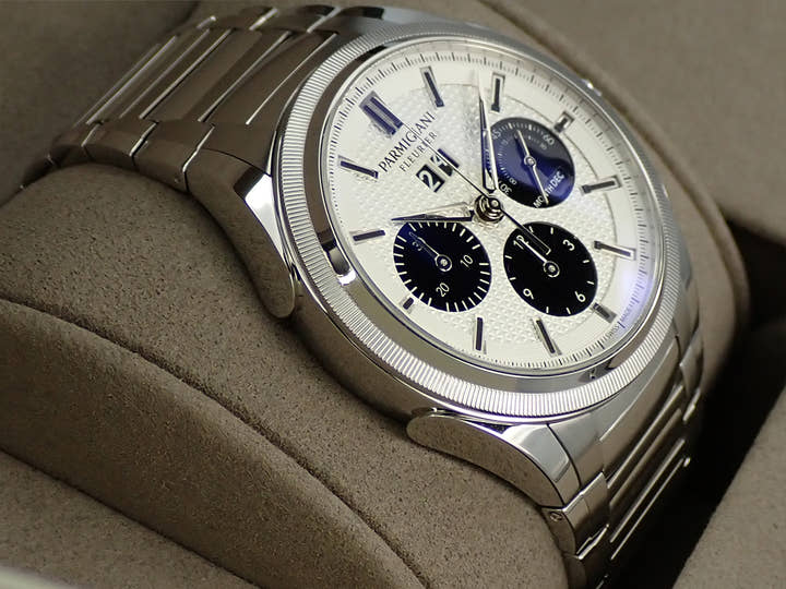 パルミジャーニフルリエ トンダ GT クロノグラフ Ref.PFC906-0000140-B00182 シルバー×ブラック文字盤 美品 W6L8SVJU