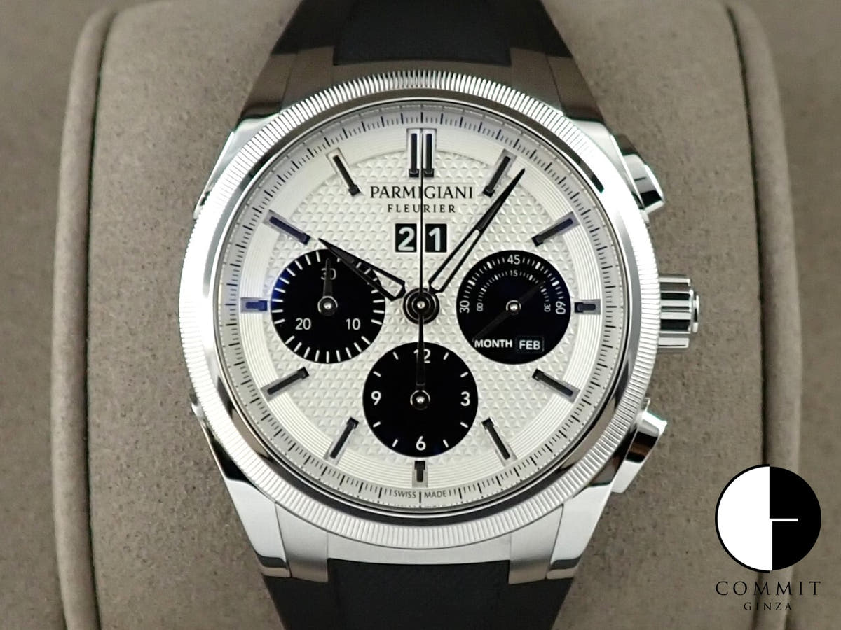 パルミジャーニフルリエ トンダ GT クロノグラフ Ref.PFC906-0000140-B00182 シルバー×ブラック文字盤 極美品 LCFWJ60U